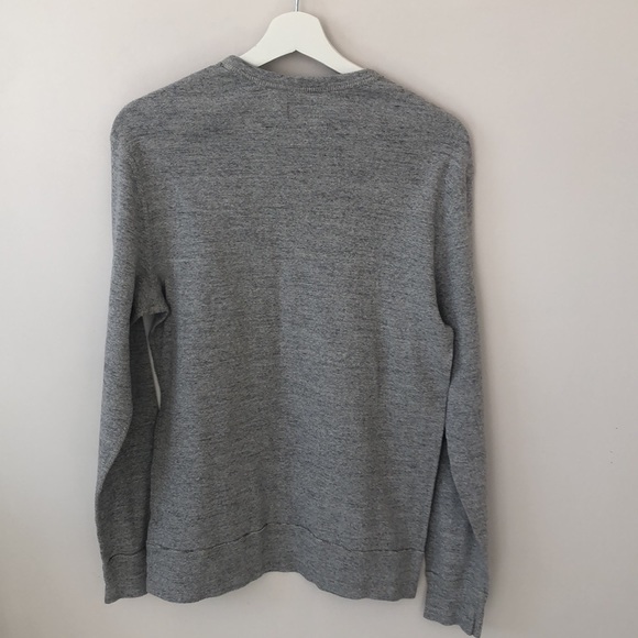 JCREW Cotton Crewneck Grey top. Grey, soft, long sleeve.Size M - Picture 4 of 8